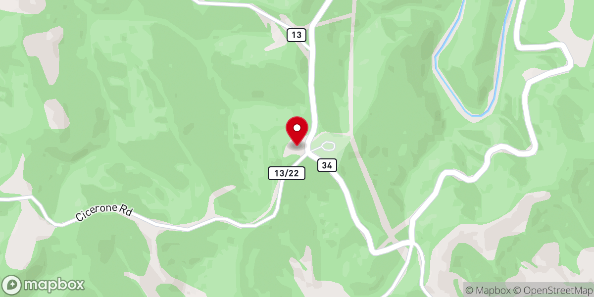 Map showing location of Mount Moriah Church