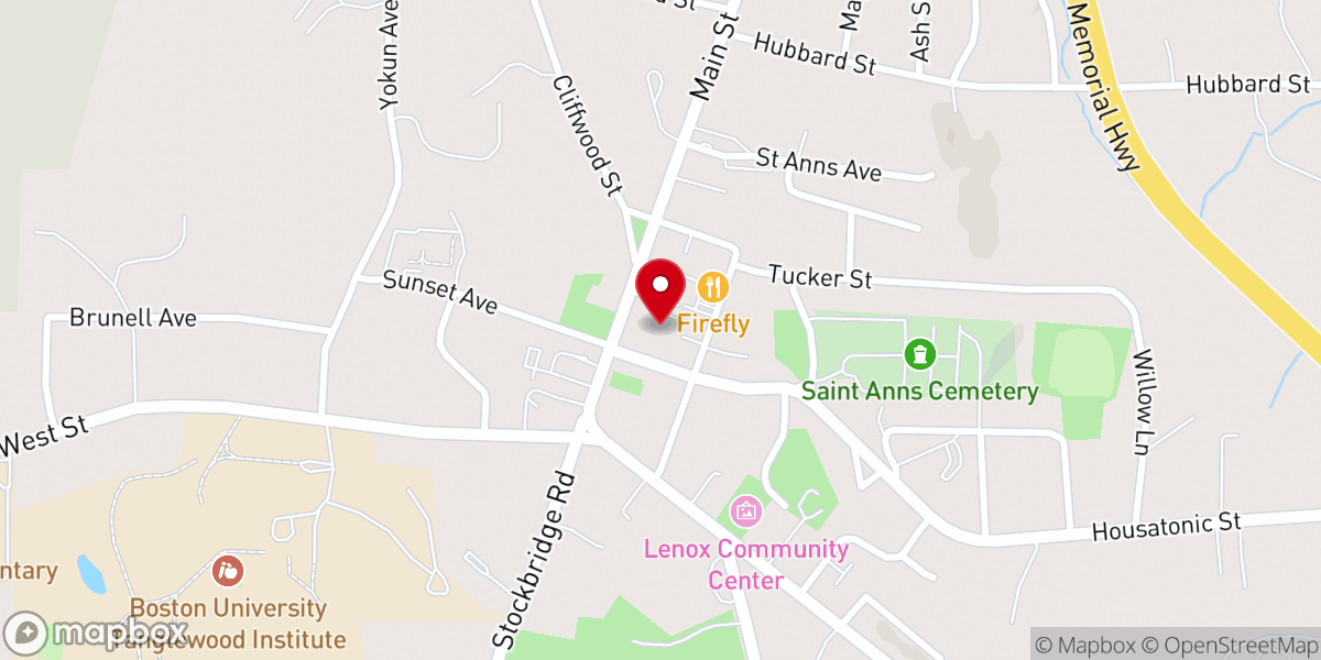 Map showing location of Lenox Coffee