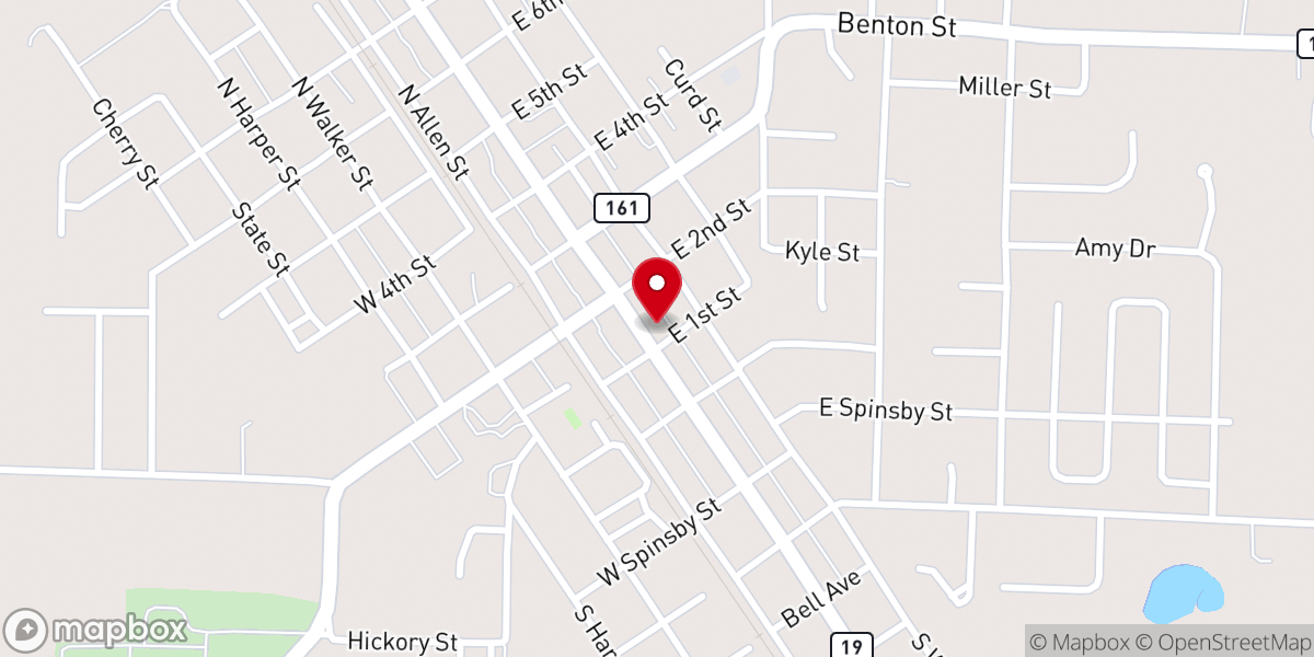 Map showing location of Faith Baptist Church