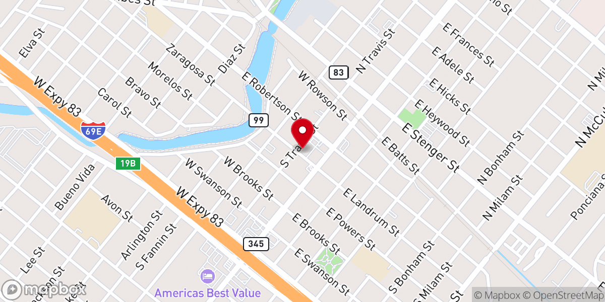 Map showing location of Grace Fellowship of San Benito TX Inc