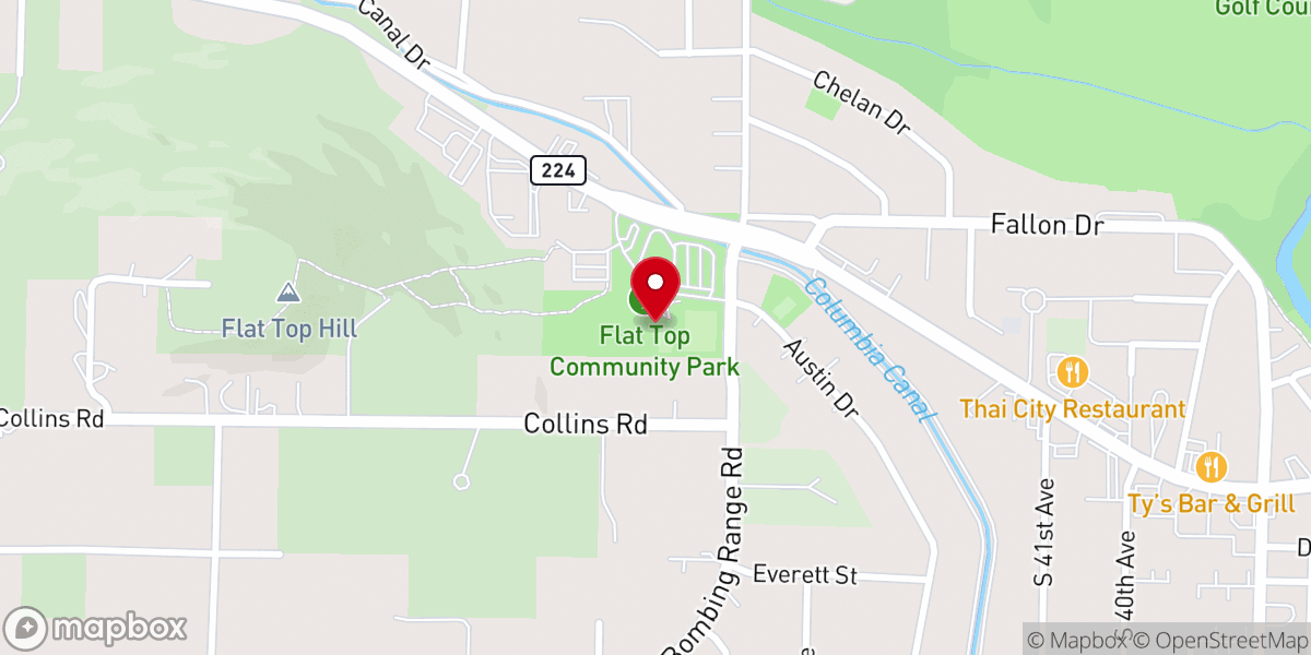 Map showing location of Flat Top Park