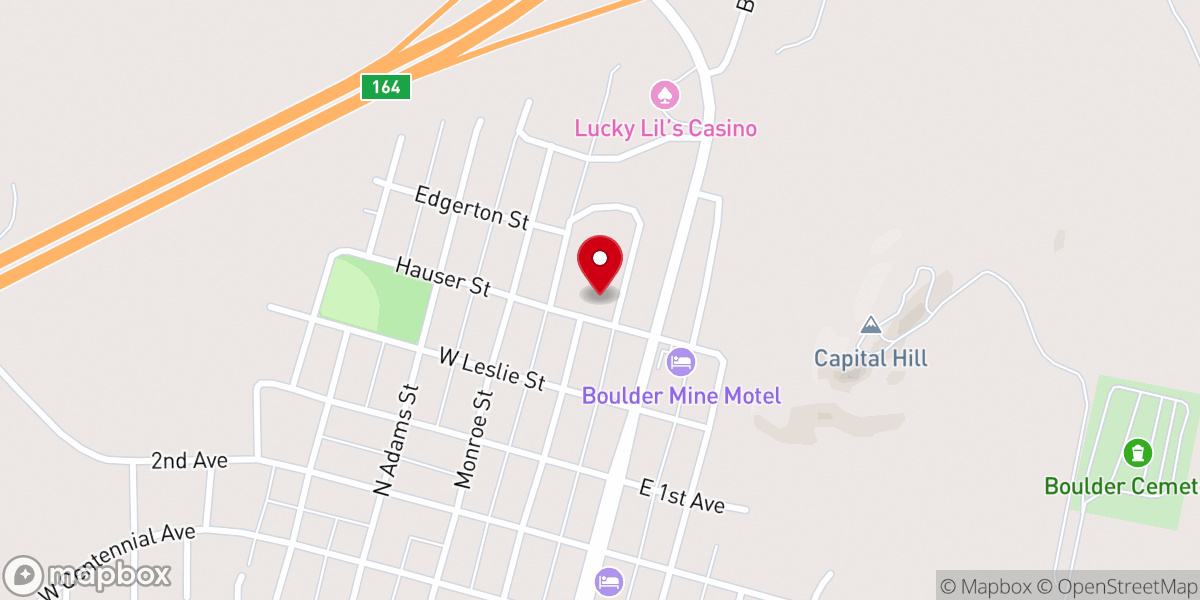 Map showing location of Boulder Valley Baptist Church