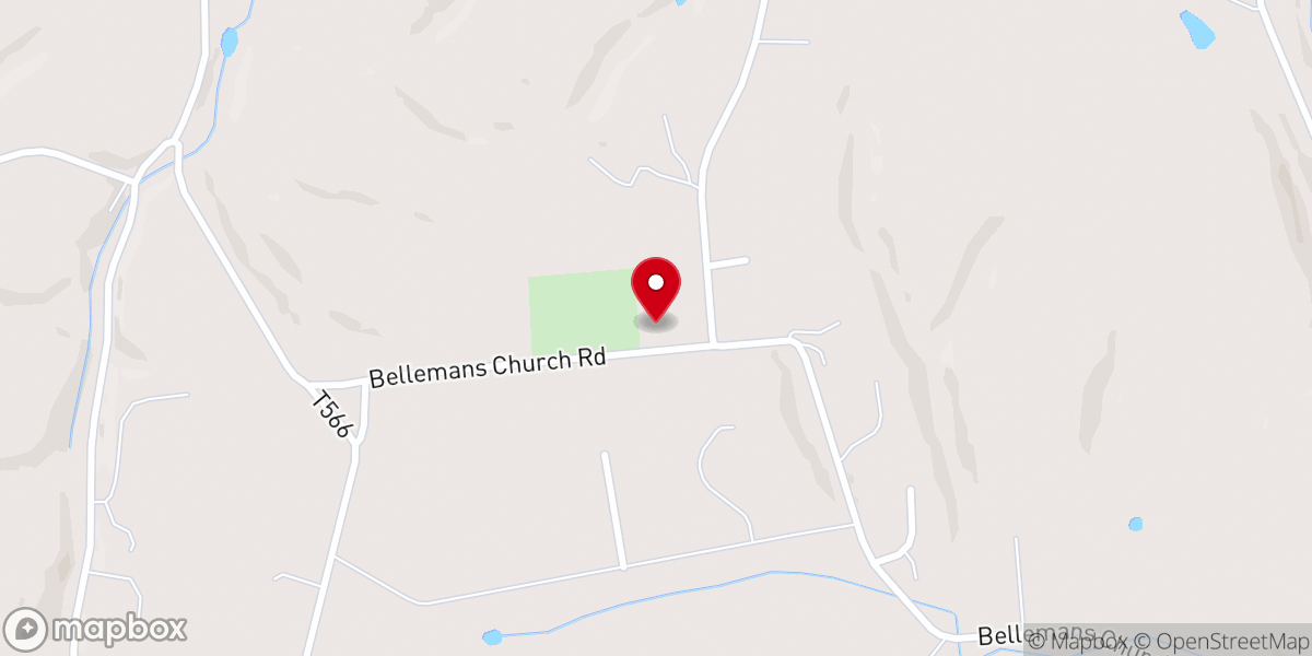 Map showing location of Bellemans Church