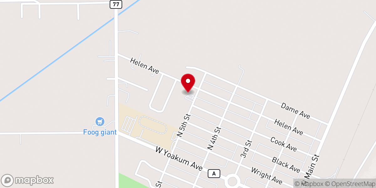 Map showing location of Chaffee General Baptist Church