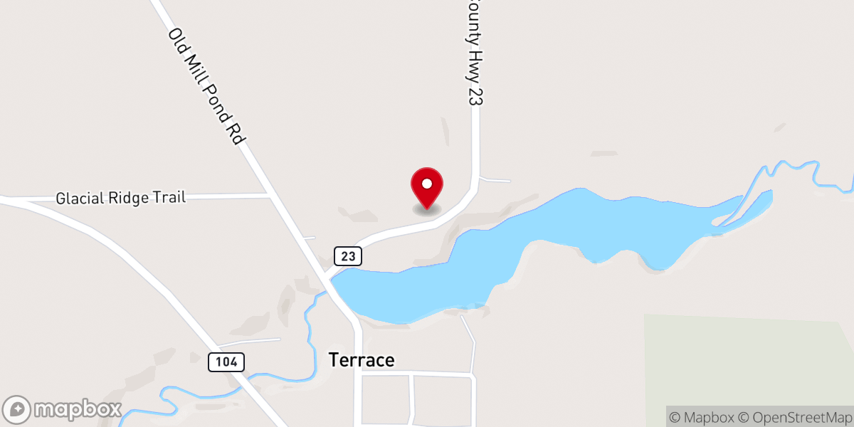 Map showing location of Chippewa Falls Lutheran Church