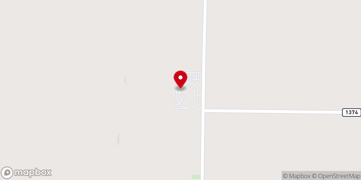 Map showing location of Trace Creek Baptist Church