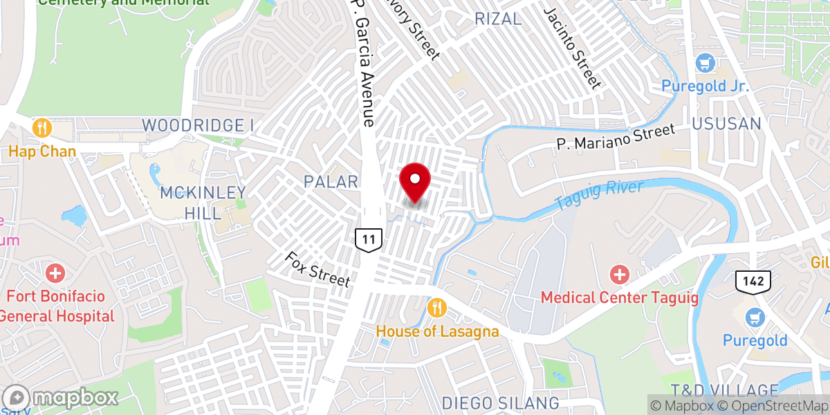 Map showing location of United Pentecostal Church Rizal Taguig