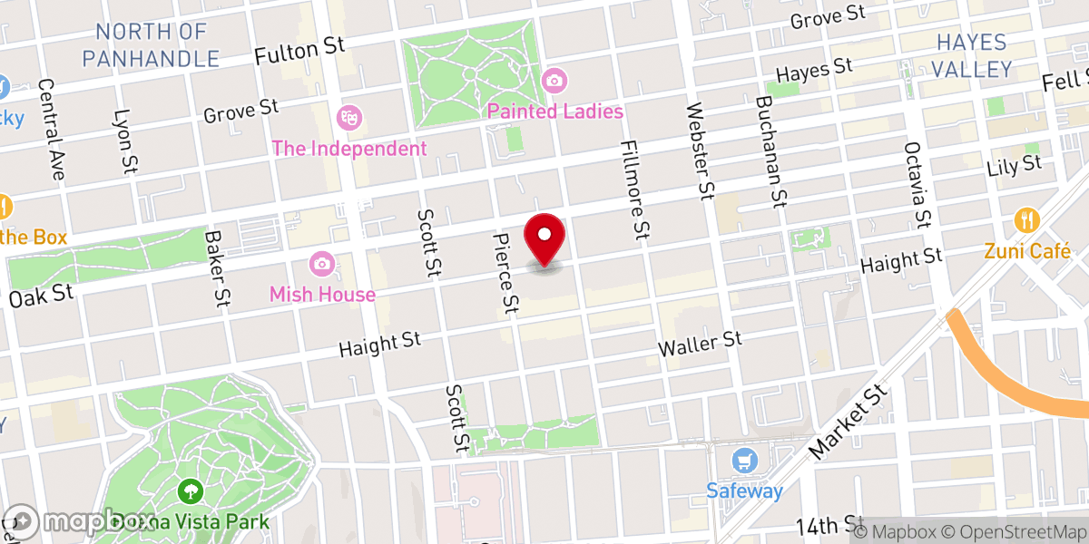 Map showing location of Second Union Missionary Baptist Church - San Francisco