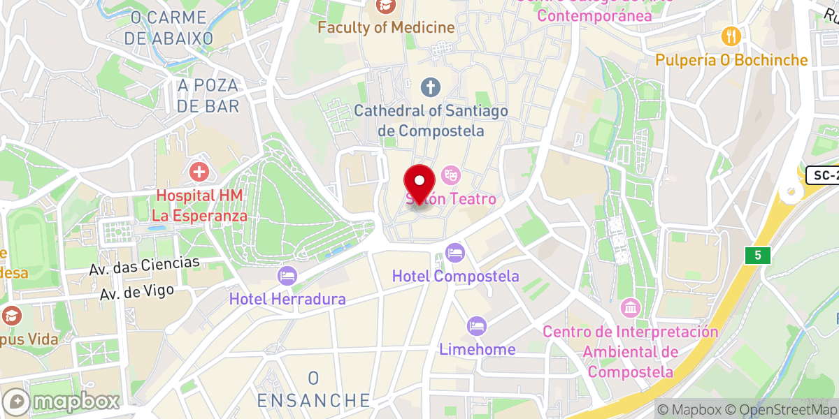 Map showing location of Fundación Eugenio Granell / Pazo do Marqués de Bendaña