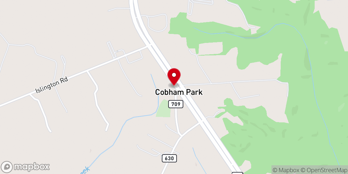 Map showing location of Second Baptist Church