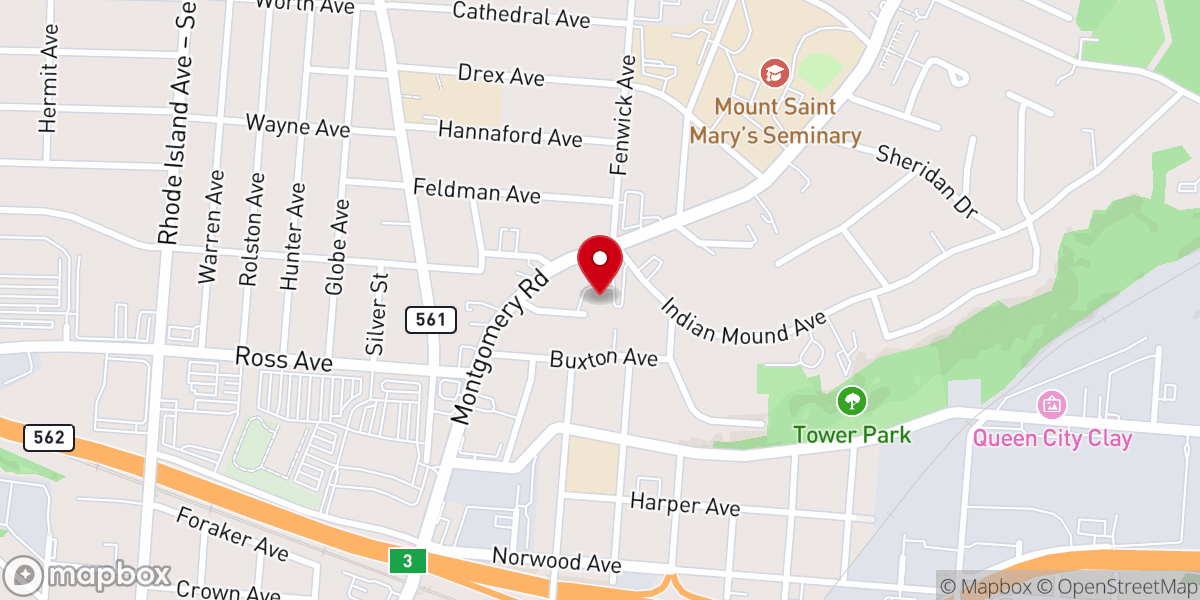 Map showing location of Zion United Church of Christ