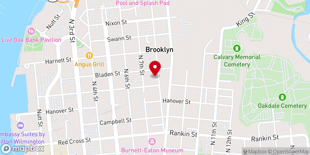 Map showing location of St Phillip AME Church
