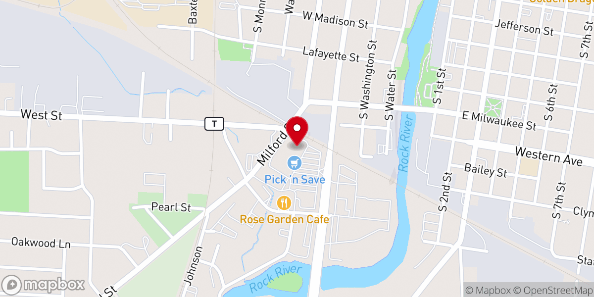 Map showing location of Watertown Square