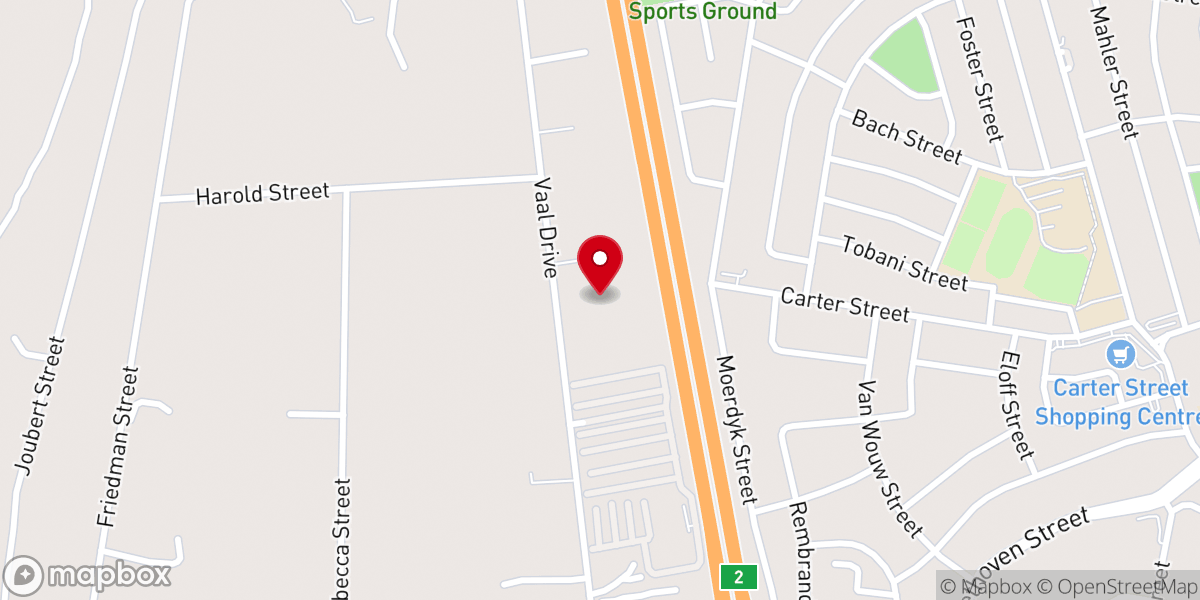 Map showing location of Nuwe Lewe Familie Kerk / New Life Family Church