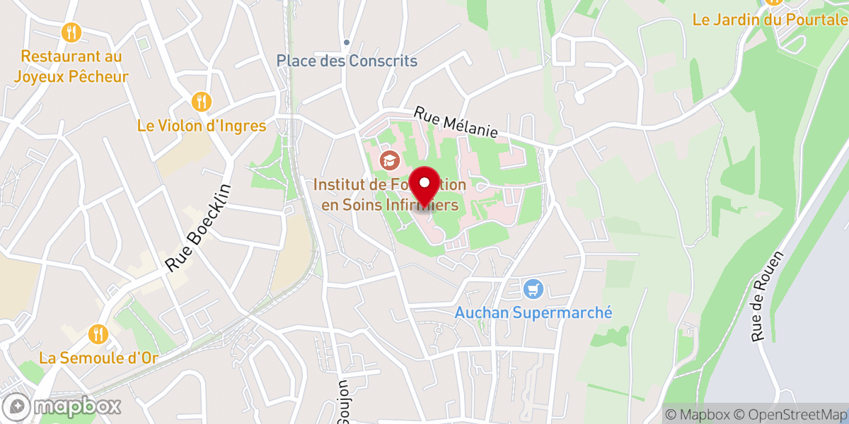Map showing location of Chapelle St François