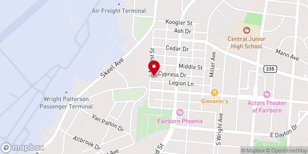 Map showing location of Gospel Training & Outreach Center