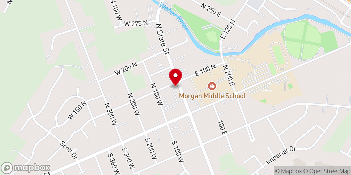 Map showing location of FamilySearch center
