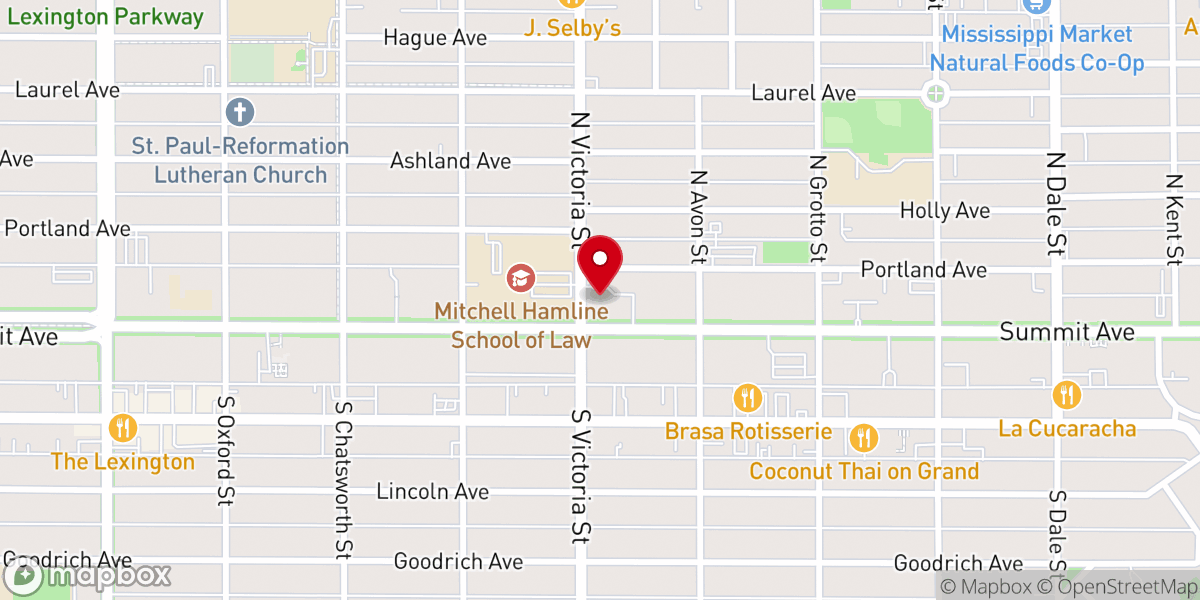 Map showing location of Summit Church Saint Paul