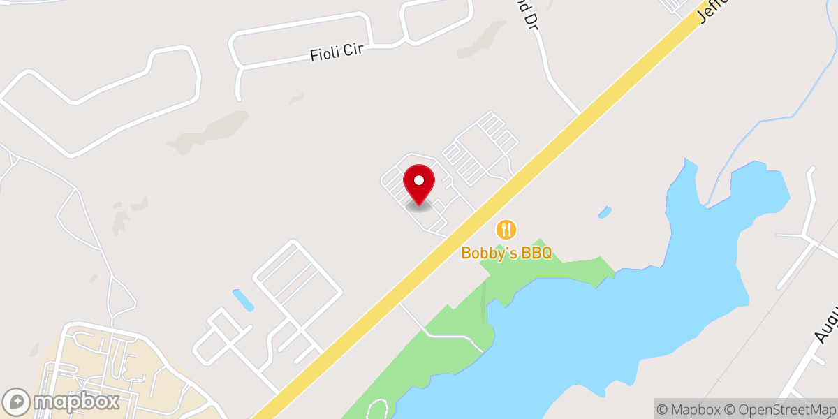 Map showing location of Hillview Baptist Church