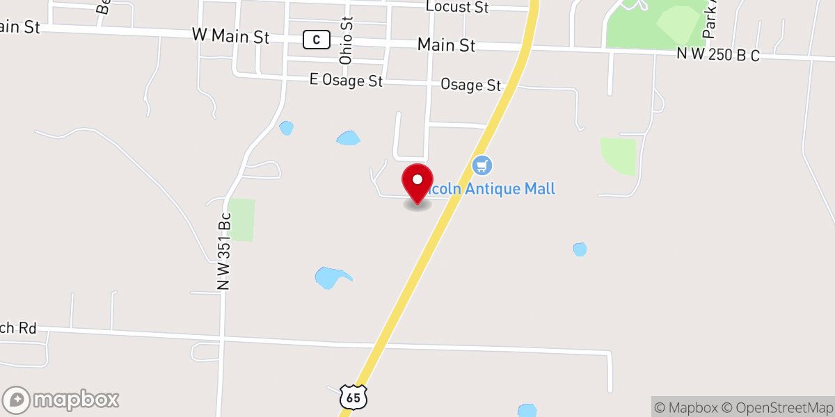 Map showing location of Church of Christ
