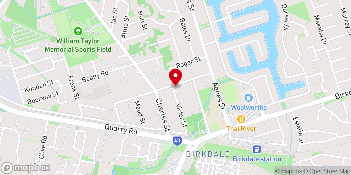 Map showing location of St Georges Anglican Church