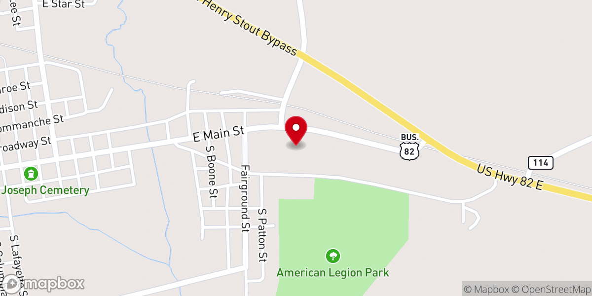 Map showing location of Red River County Fair
