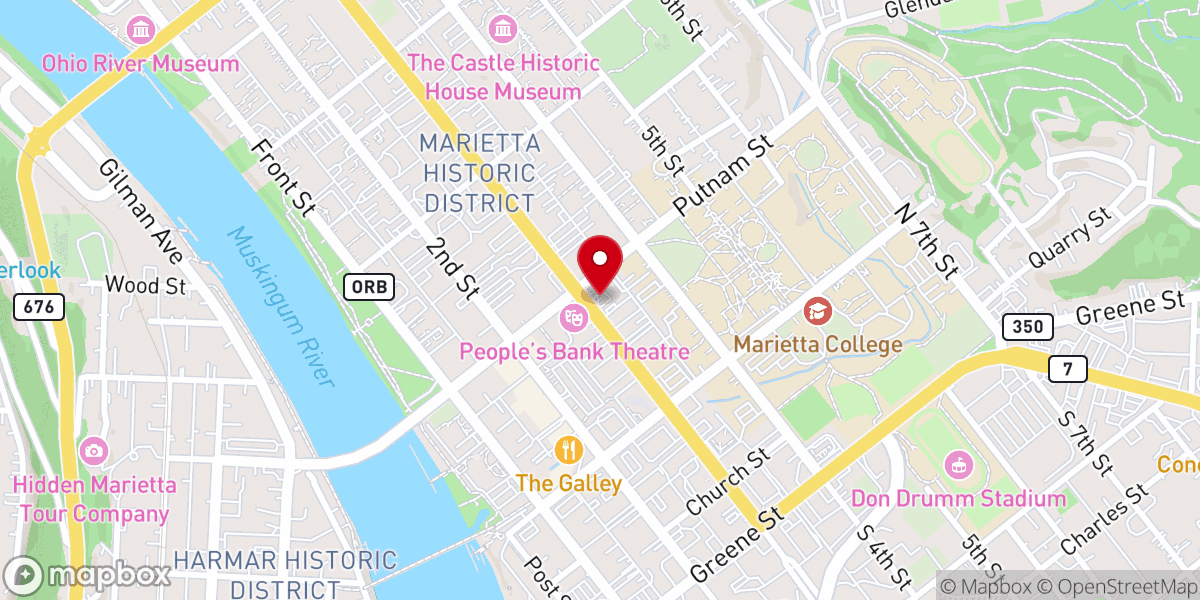 Map showing location of Quaker Meeting