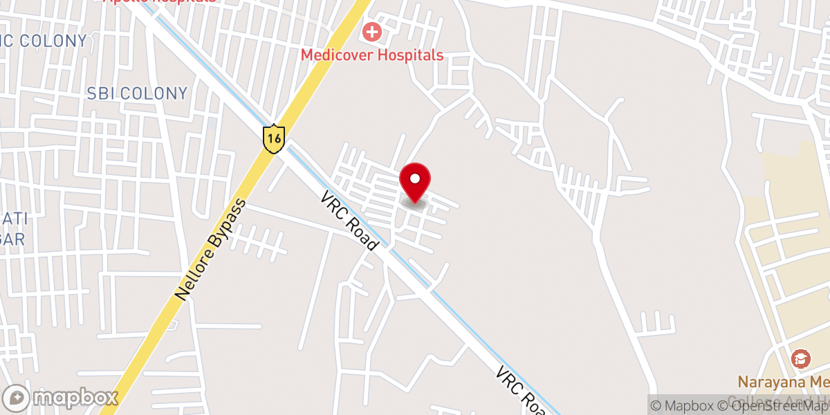 Map showing location of Yesu Tiru Hrudaya Devalayamu