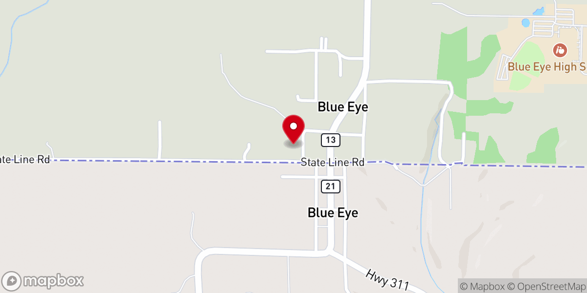 Map showing location of Mt Olivet Free Will Baptst Church