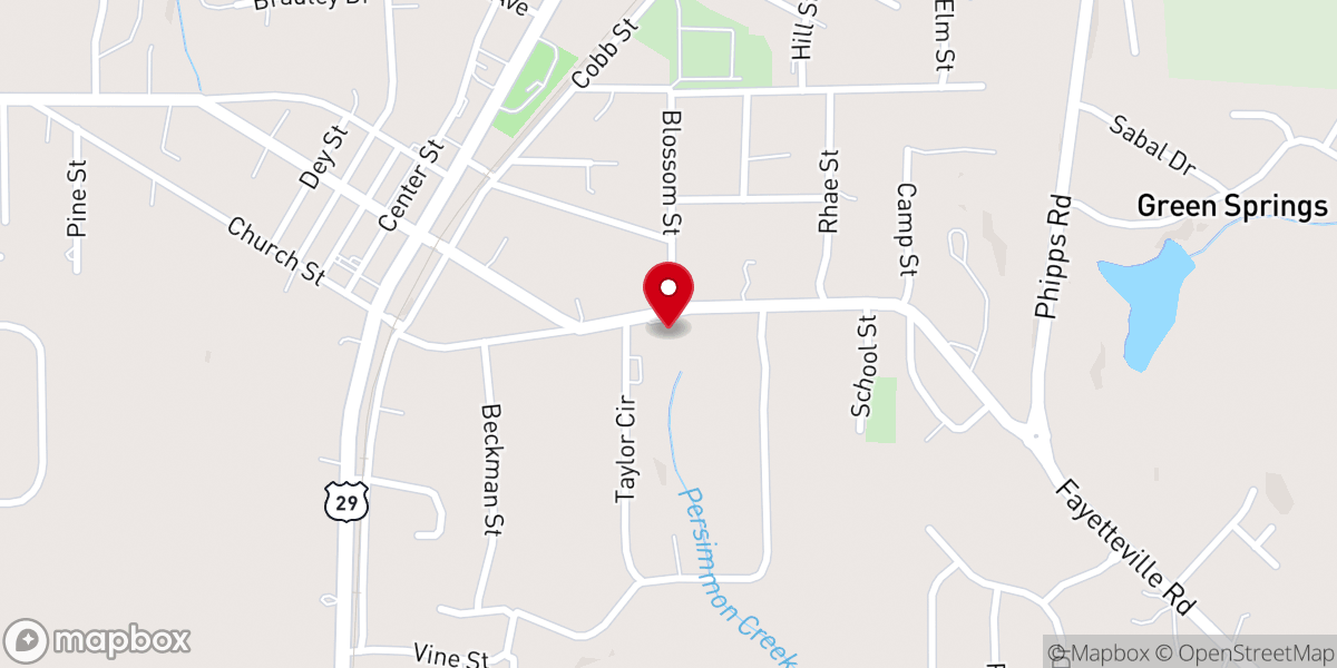 Map showing location of Mt Pleasant AME Church