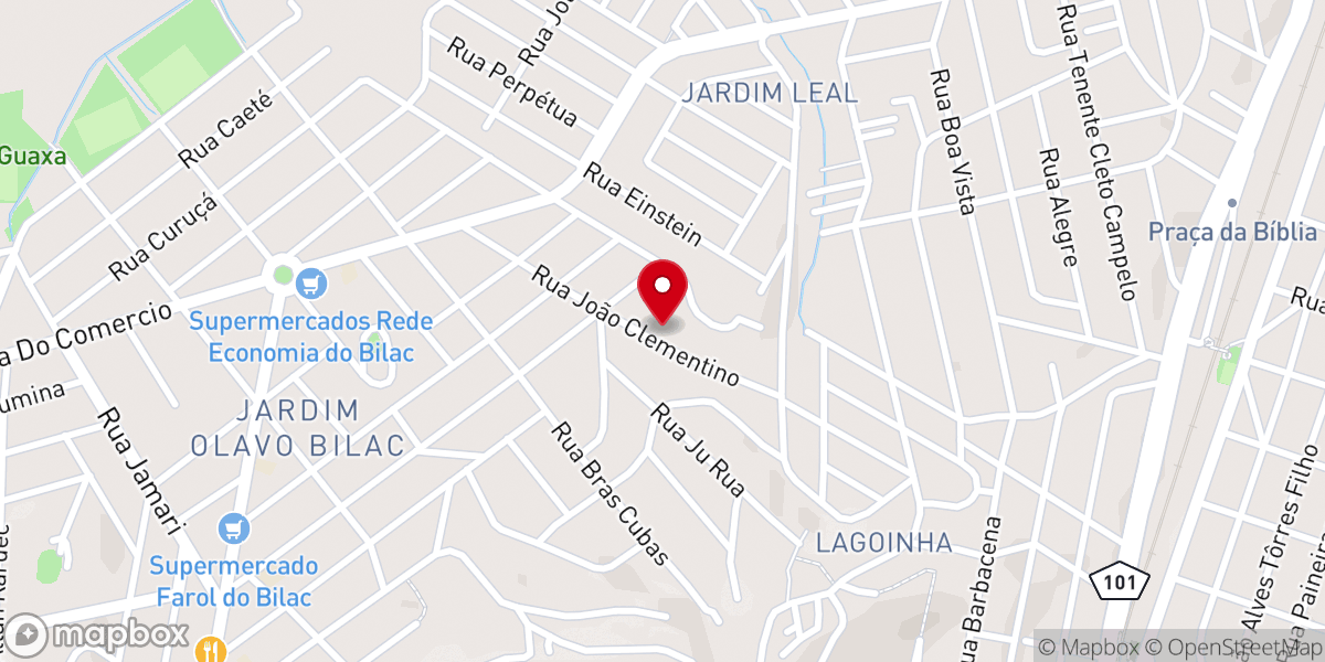 Map showing location of Igreja Evangélica Assembleia de Deus em Olavo Bilac