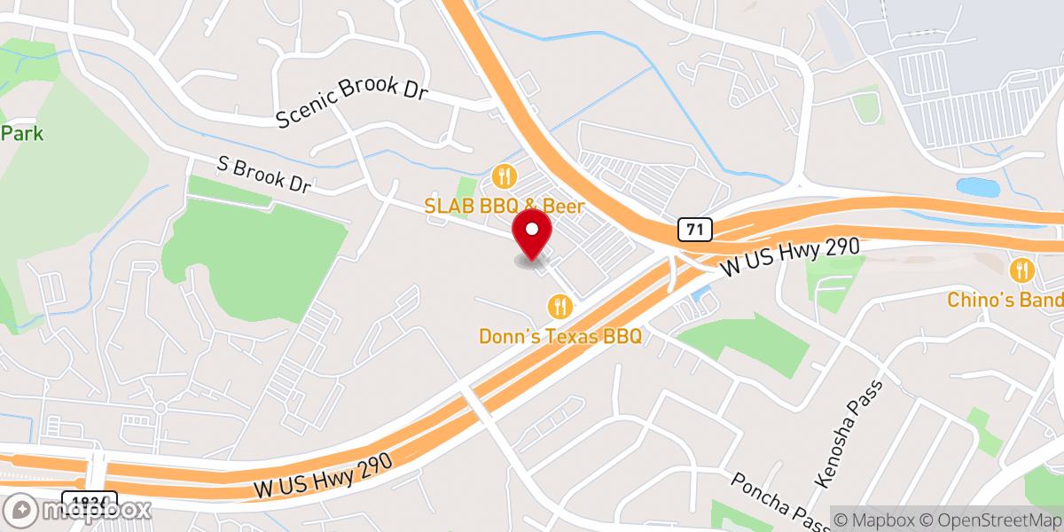 Map showing location of South Austin Presbyterian Church