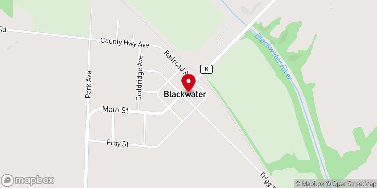 Map showing location of Blackwater Preservation Society