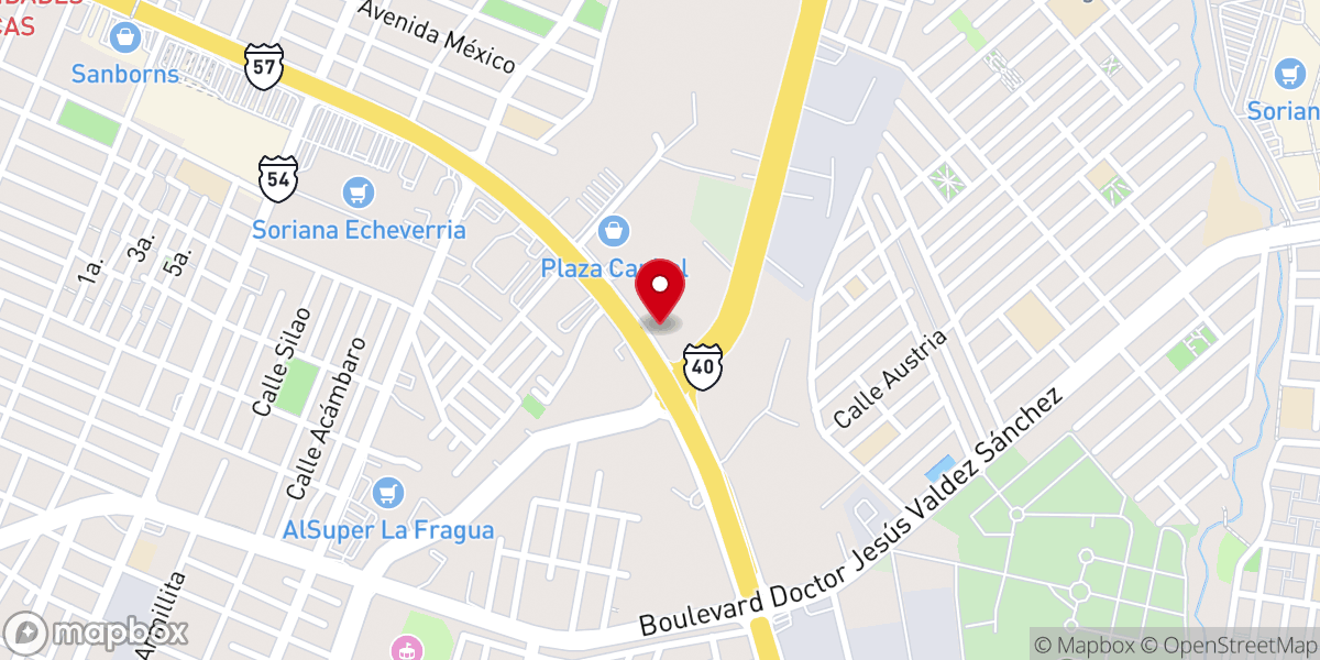 Map showing location of Iglesia Bautista Misionera Shalom