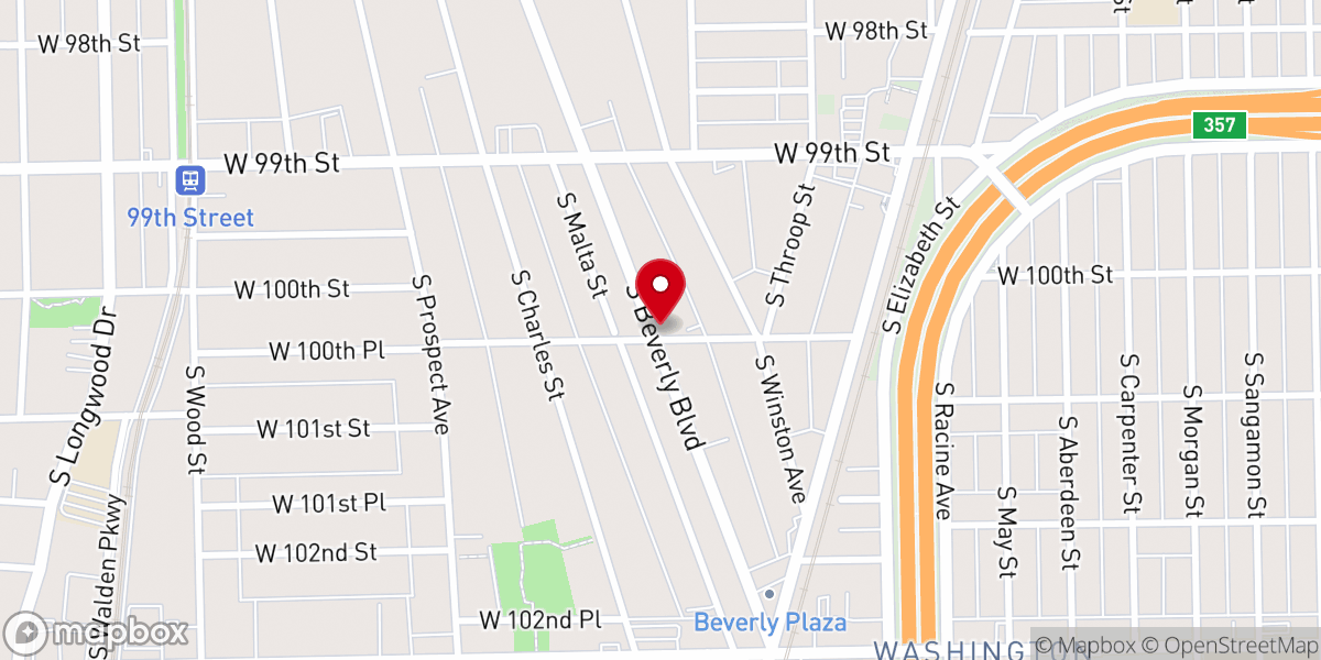 Map showing location of Redemptive Tabernacle Church of God in Christ