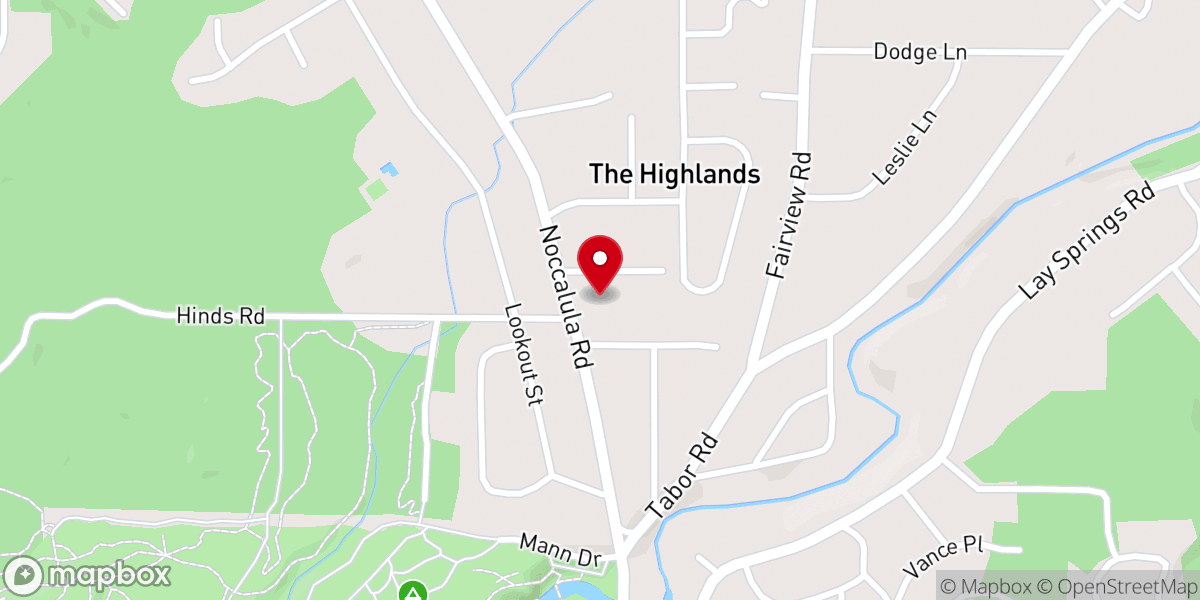 Map showing location of Gadsden Alabama Family History Center