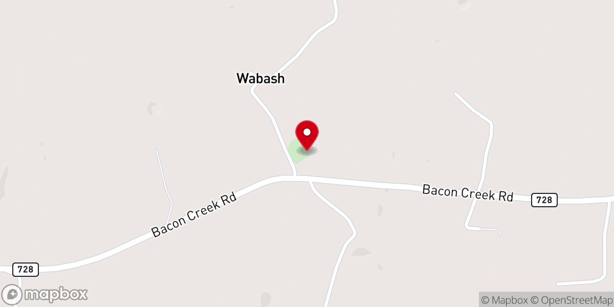 Map showing location of Mount Pisgah Church