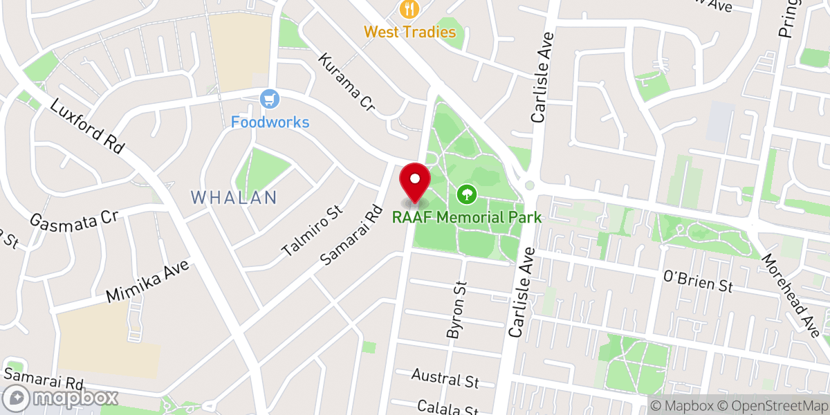 Map showing location of United Pentecostal Church Western Sydney