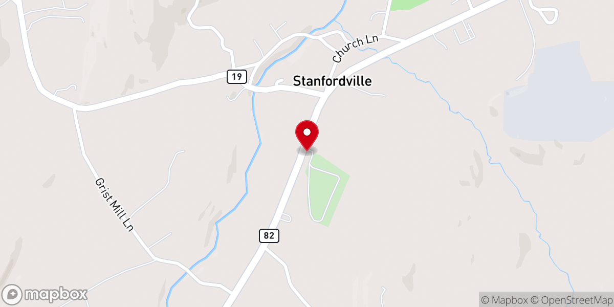Map showing location of United Church of Christ