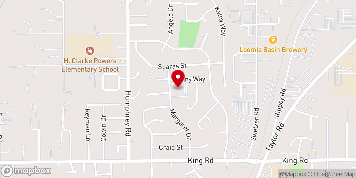 Map showing location of LOOMIS 1ST WARD FRIENDS