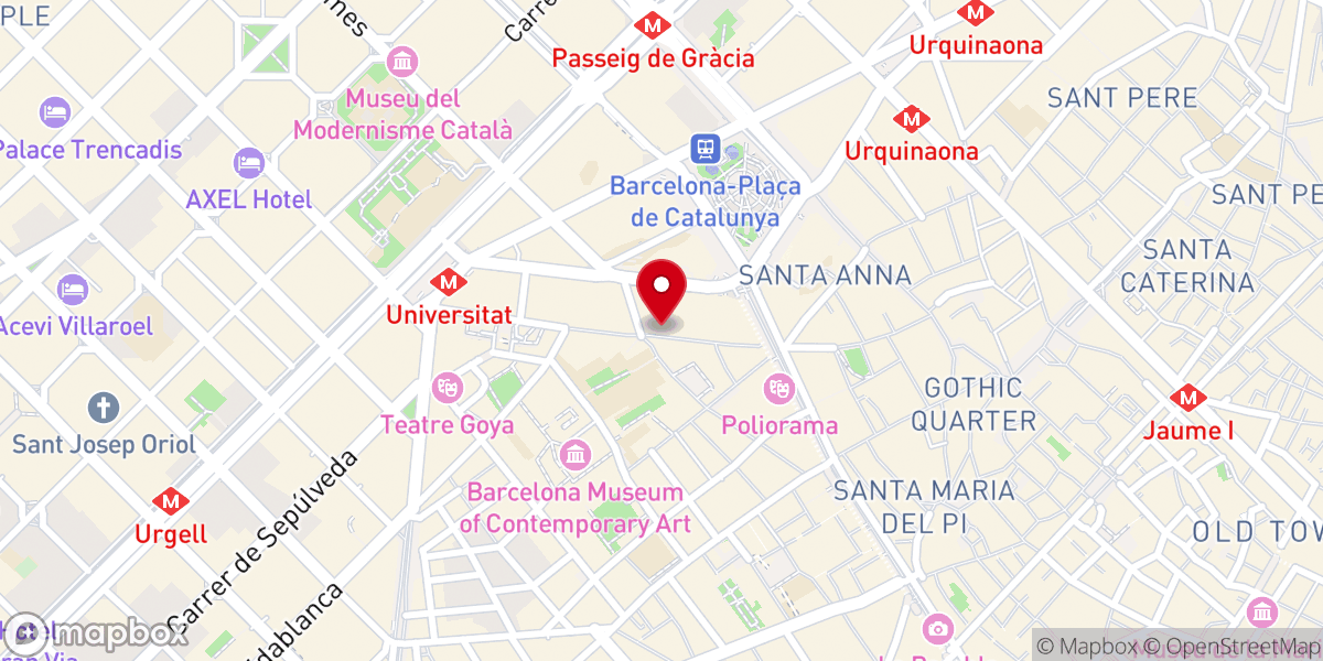 Map showing location of Església Protestant de Barcelona-Centre