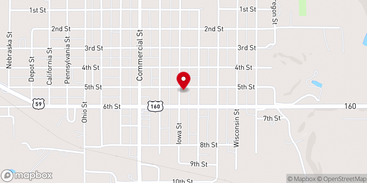 Map showing location of St Paul's Lutheran Church