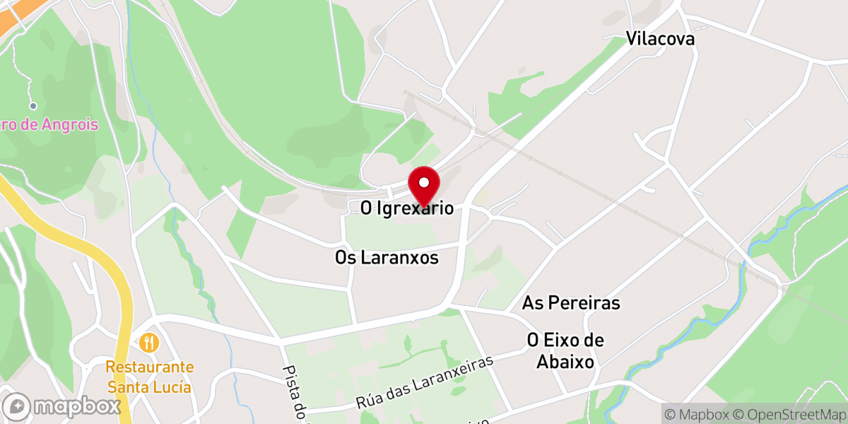 Map showing location of Iglesia de San Cristóbal de Eixo (Camino de Santiago)