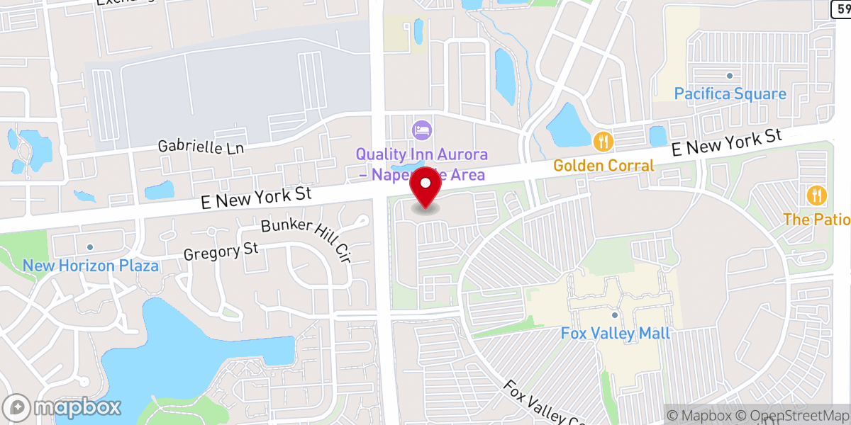 Map showing location of Resurrection Church of the Fox Valley