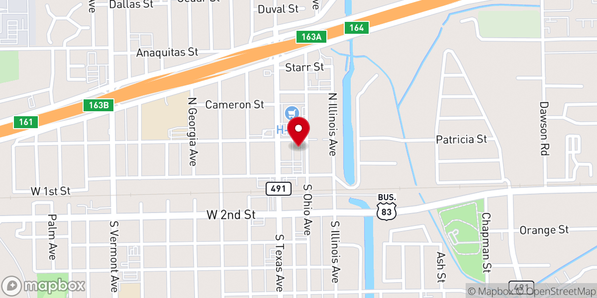Map showing location of Knights of Columbus