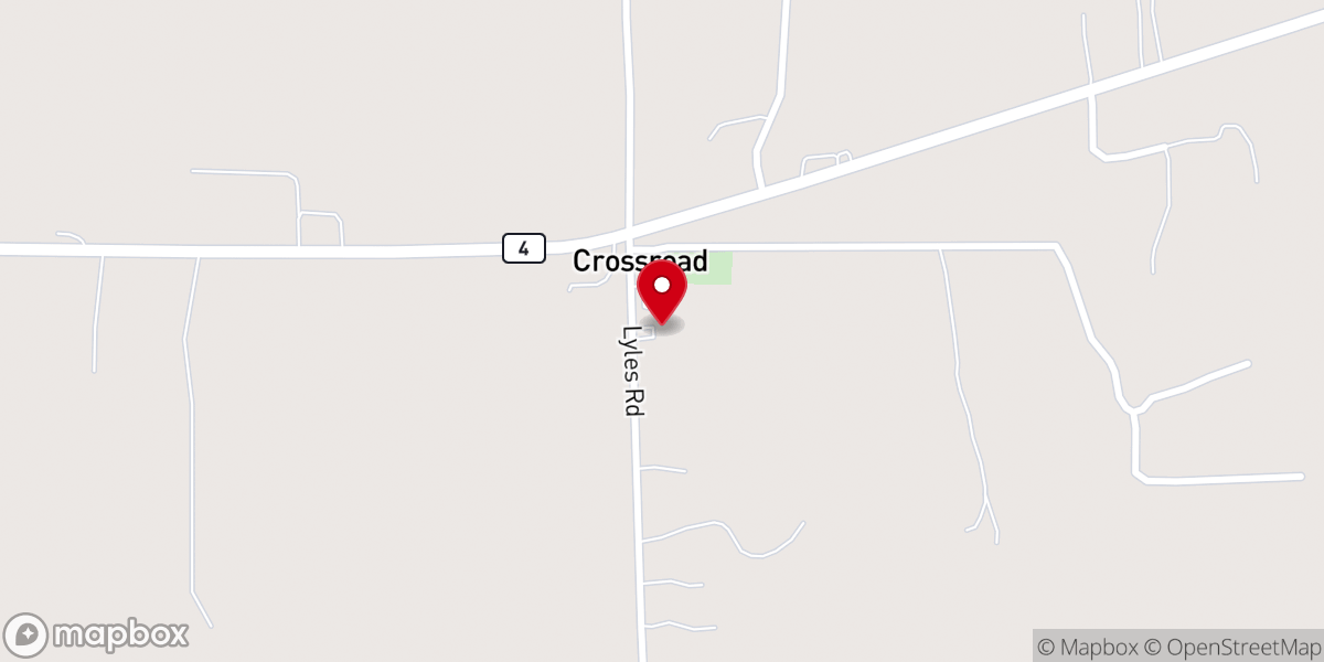 Map showing location of Looxahoma church of Christ