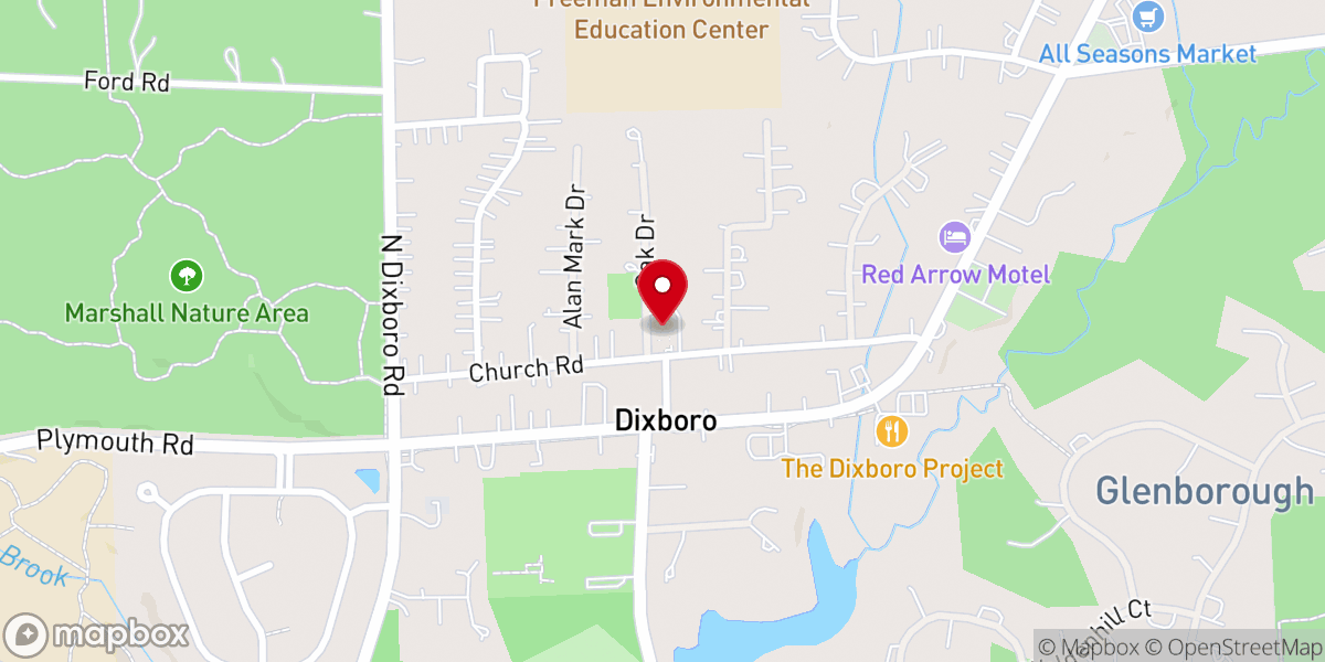 Map showing location of Dixboro United Methodist Church