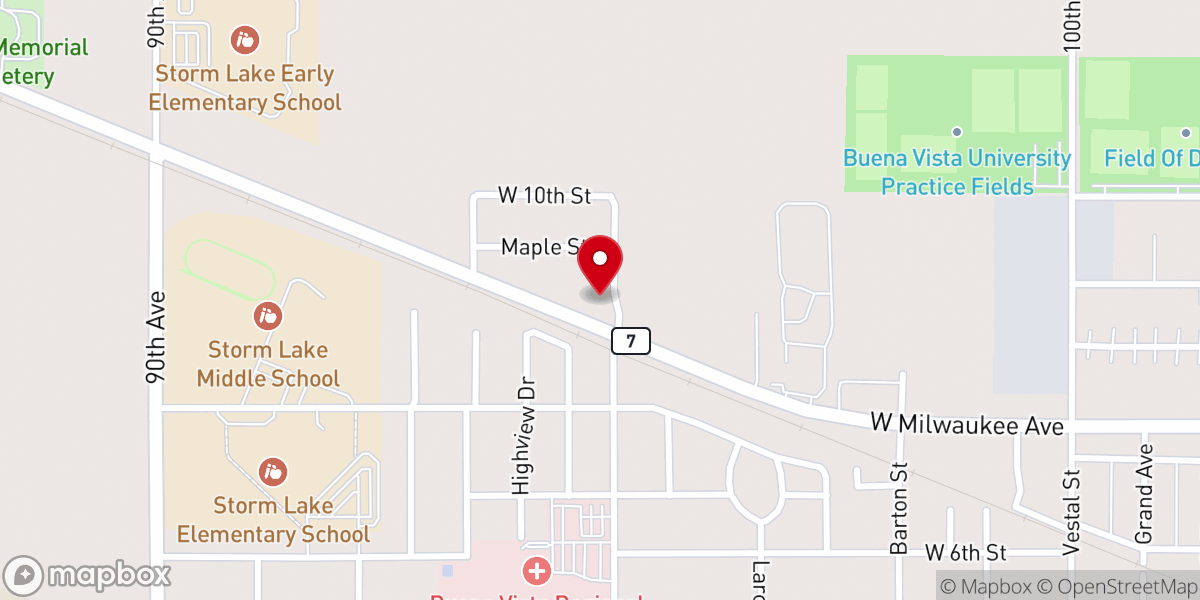 Map showing location of Faith United Assembly of God