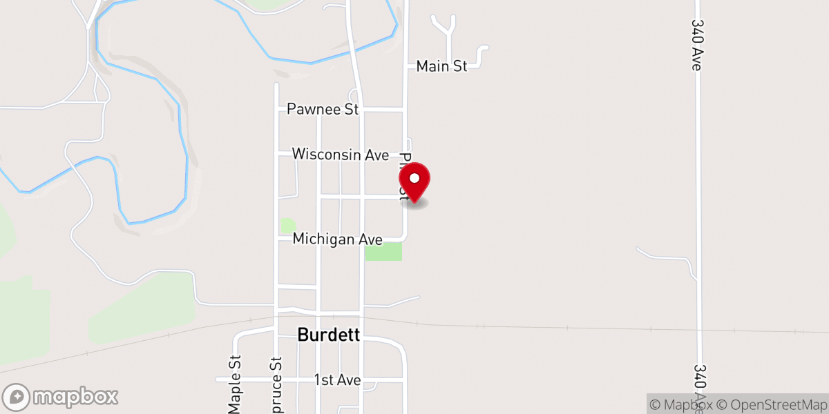 Map showing location of United Methodist Church-Parsonage