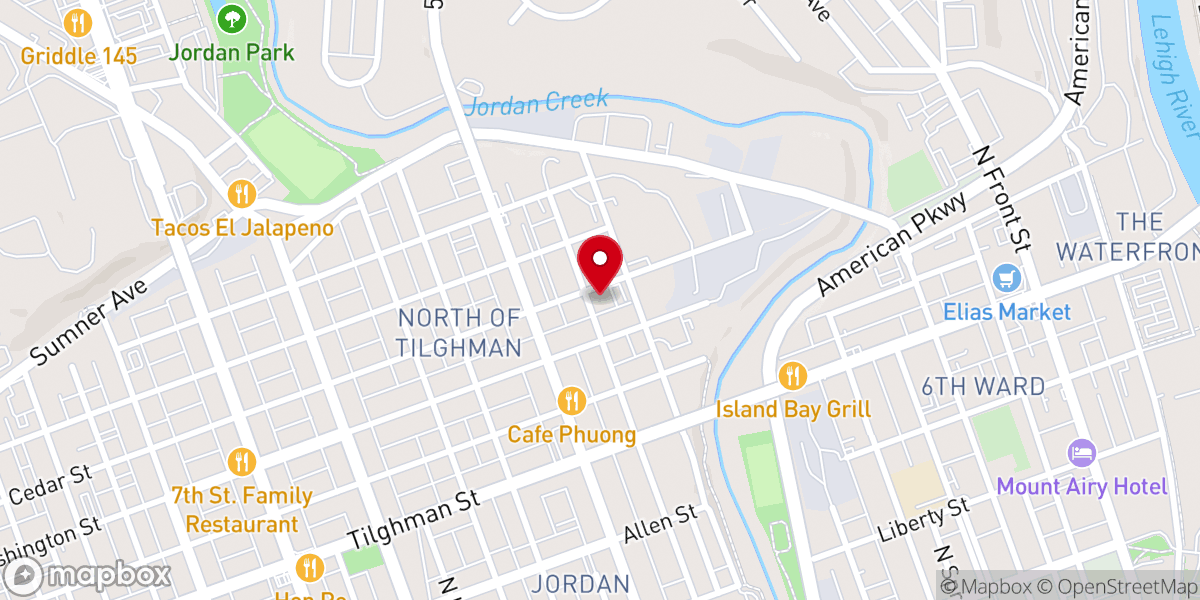 Map showing location of Primera Iglesia Pentecostal
